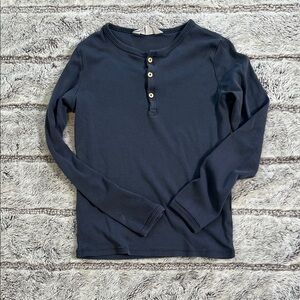 H&M Dark Blue Kids Long Sleeve Henley